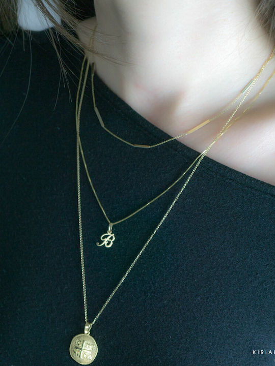 Kiriakos Gofas Gold Charm 14K with Letter Choice