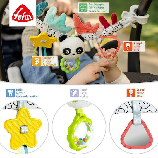 Fehn Kette für Kinderwagen mit Beißring und Spiegel