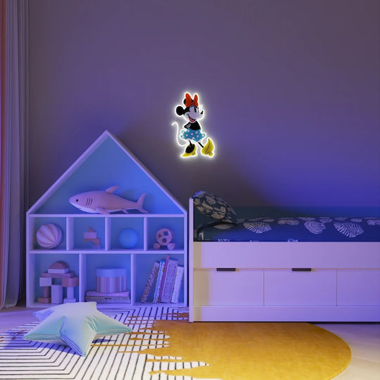 Disney Παιδικό Φωτιστικό Τοίχου Led LED Neon Disney Minnie Full Body