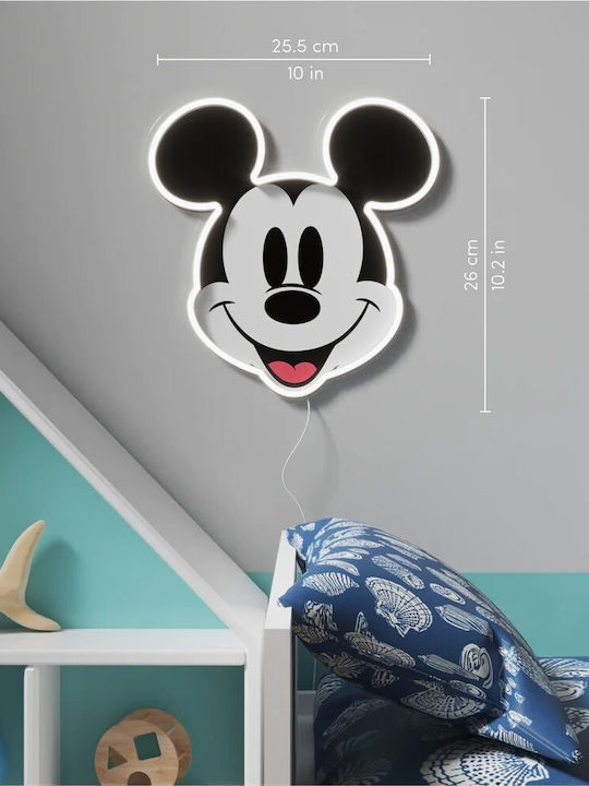 Παιδικό Φωτιστικό Τοίχου Led Πλαστικό Mickey