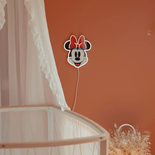 Lumină de perete pentru copii Lumini LED LED Neon Disney Minnie Printed Face 21.7X26cm