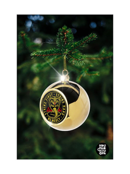 Cobra Kai Strike First Dojo Weihnachtshänger Kugel Ornament Gold