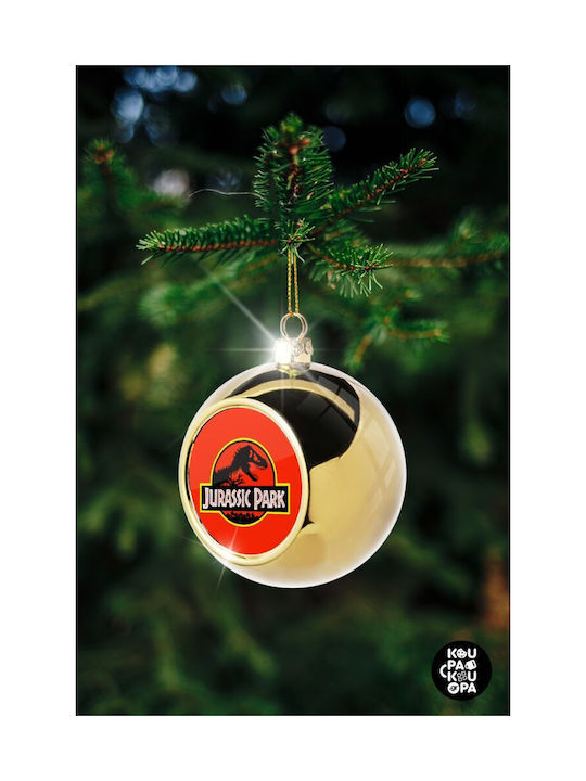 Jurassic Park Christmas Ball Ornament Gold