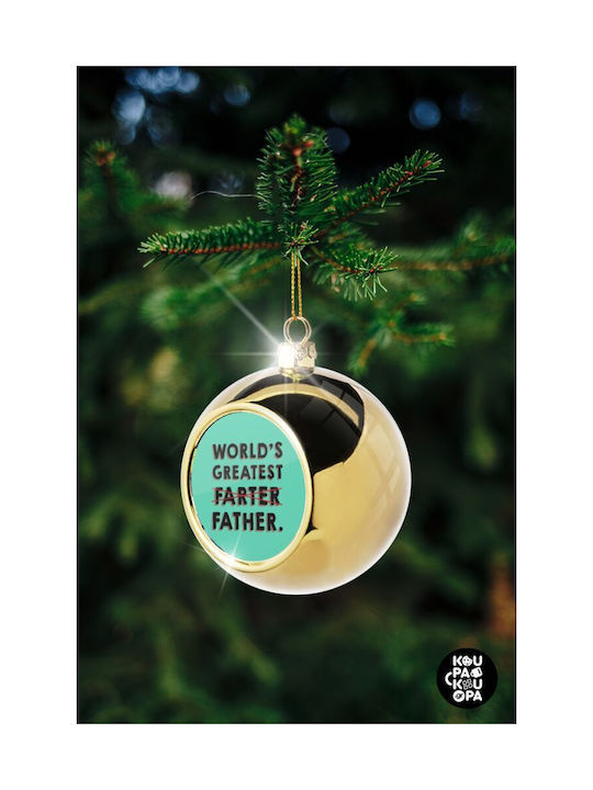 World's Greatest Farter Weihnachtshänger Kugel Ornament Gold