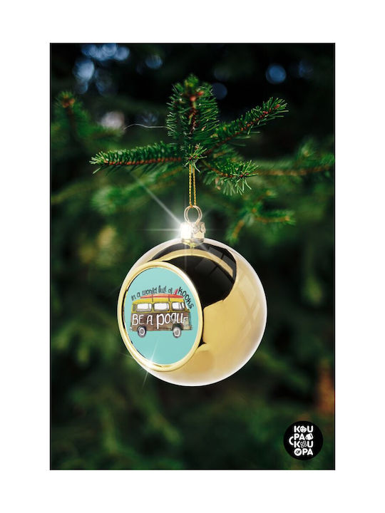 Outerbanks Pogue Life Christmas Ball Ornament Gold