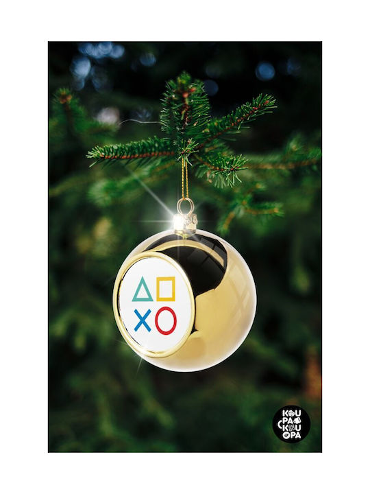 Gaming Symbols Christmas Ball Ornament Gold