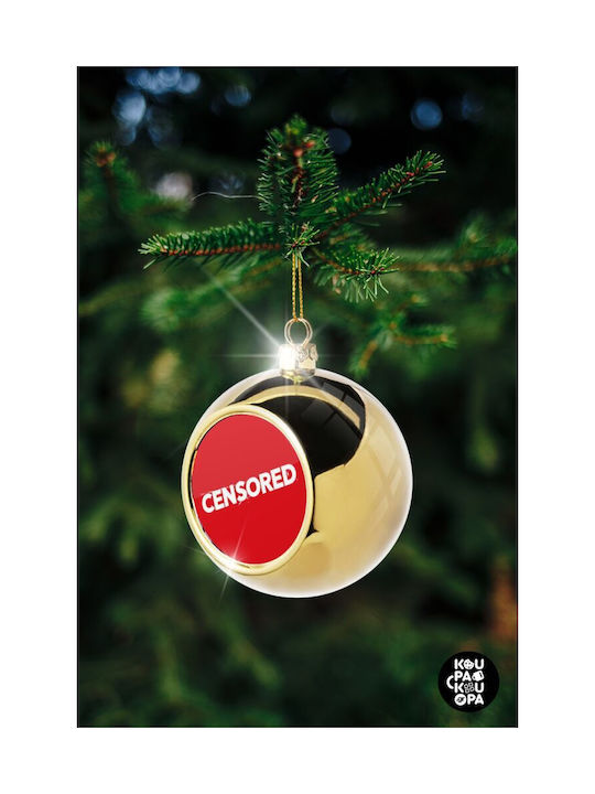 Censored Weihnachtshänger Kugel Ornament Gold