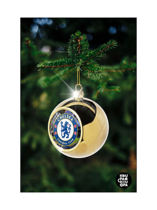 Fc Chelsea Christmas Ball Ornament Gold