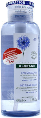 Klorane Micellar Water Ντεμακιγιάζ Eau Demaquillante Apaisante Au Bleuet για Ευαίσθητες Επιδερμίδες 400ml