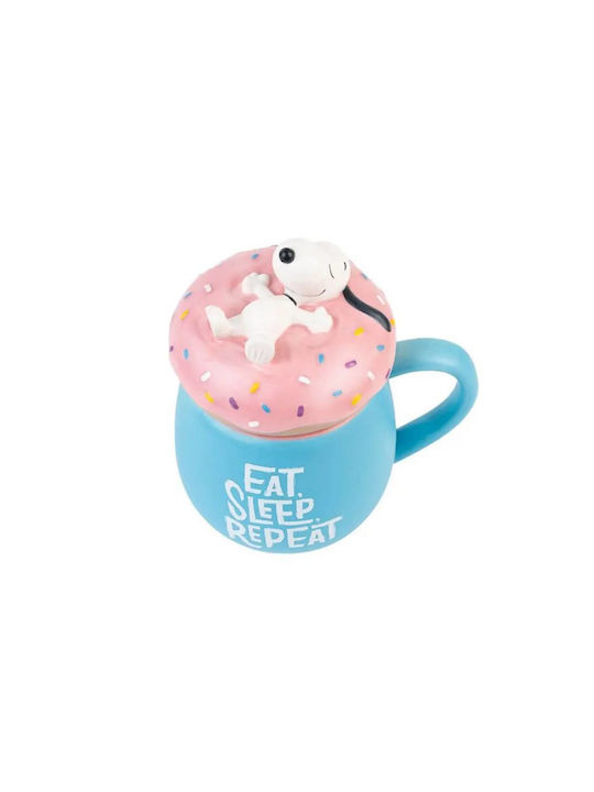 Grupo Erik Snoopy Κούπα Κεραμική Μπλε 500ml