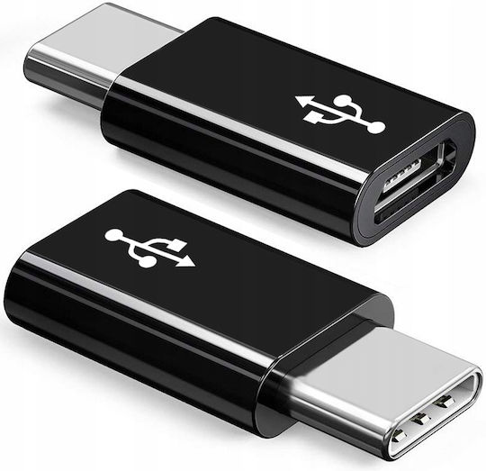 Μετατροπέας USB-C male σε micro USB female Ασημί 1τμχ CO2-0087