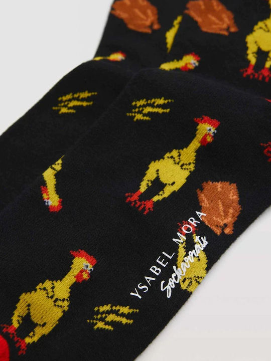 Ysabel Men's Patterned Socks Black