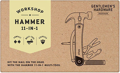Gentlemen's Hardware Hammer Πολυεργαλείο 11 εργαλείων Καφέ