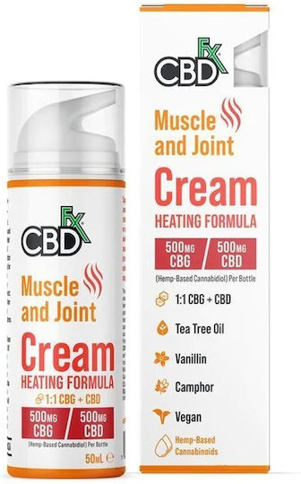 CBDfx Muscle Κρέμα Κάνναβης 500mg 50ml 1τμχ