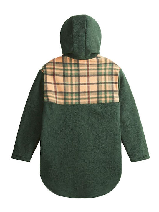 Picture Organic Clothing Women's Long Hooded Fleece Sweatshirt Green