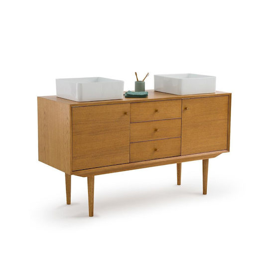 La Redoute Interieurs Blat cu Lavoar L140xW50xH80cm Stejar La Redoute Interieurs Blat cu Lavoar L140xW50xH80cm Stejar