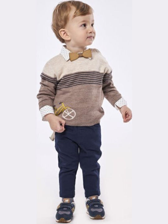 Kinder-Set mit Hose Winter 3Stück Ecru