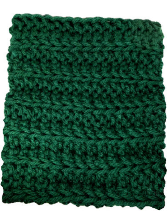 Unisex-χειροποίητος Women's Knitted Neck Warmer Green
