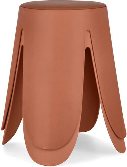Hocker Für das Wohnzimmer aus Polypropylen Imogen Terracotta 37x37x47cm