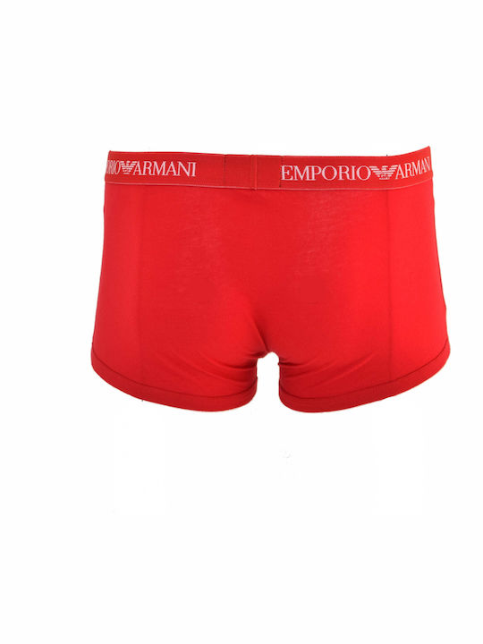 Emporio Armani Boxeri pentru bărbați raffia/red 2Pachet