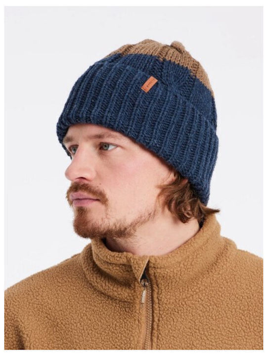Beanie Unisex Fleece Σκούφος Πλεκτός σε Μπλε χρώμα