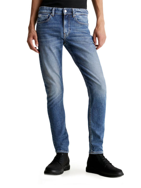 Calvin Klein Ανδρικό Παντελόνι Τζιν σε Slim Εφαρμογή Μπλε