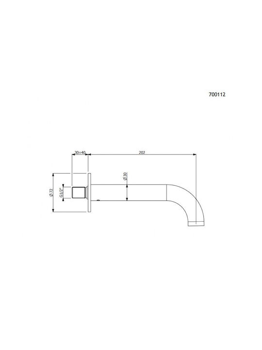 Armando Vicario Built-in Mixer, Spout & Diverter Set for Shower 2 Exits