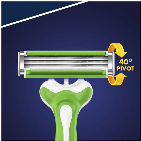 Gillette Sensor 3 Sensitive Disposable Razors Single Use with 3 Blades & Lubricious Strip for Sensitive Skin 6pcs