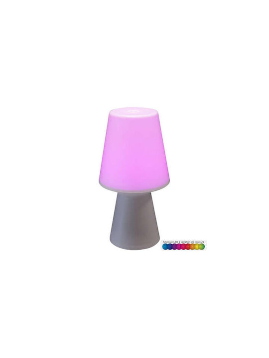 Atmosphera Wiza Plastic Table Lamp with White Shade and Base