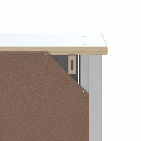 vidaXL Badezimmerschrank Wäscherei B76xT27xH164.5cm Weiß