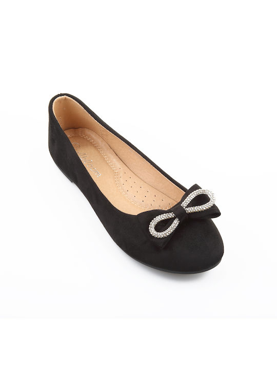 Fshoes Suede Ballerinas Fshoes Black