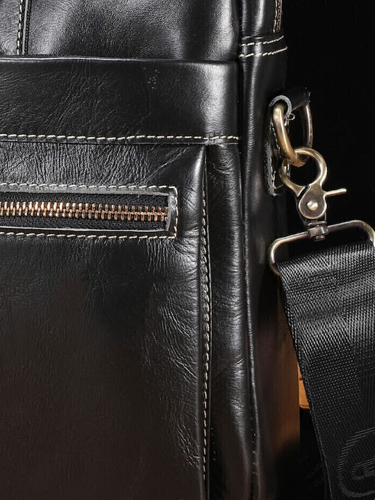 Leather Men's Briefcase Black