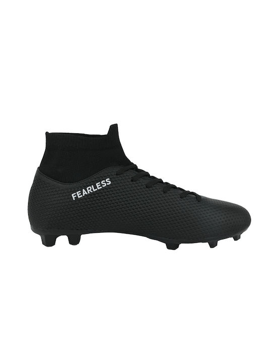 Fearless Goalkeepers Wolf X FG High Football Shoes with Cleats Black