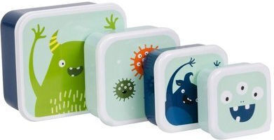 A Little Lovely Company Plastik Kinder Lunchset Mehrfarbig