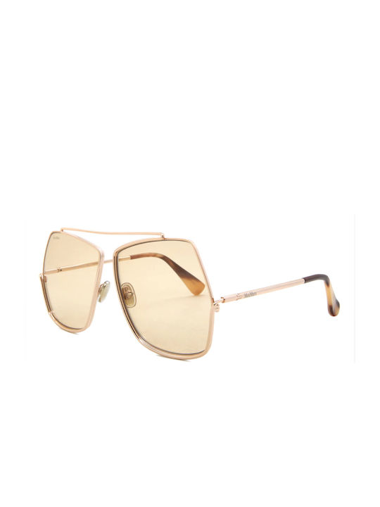 Max Mara Sunglasses with Gold Metal Frame and Gold Lens MM0006|28E