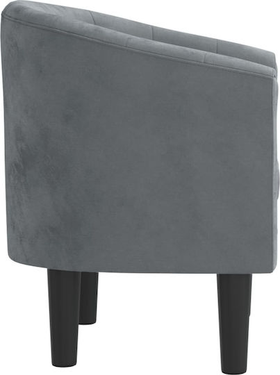 Sessel Samt Dark Grey 70x56x68cm