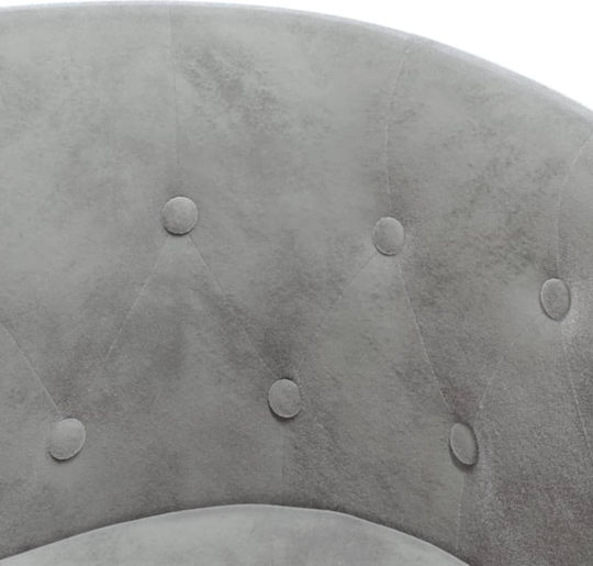 Sessel Samt Light Grey 70x56x68cm