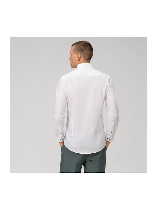 Olymp Level Five Men's Shirt Long Sleeve White