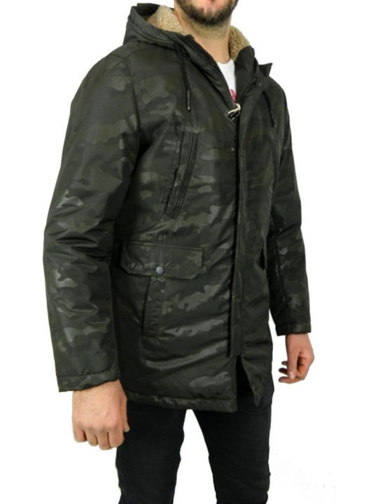 Herren Winter Jacke Parka Khaki