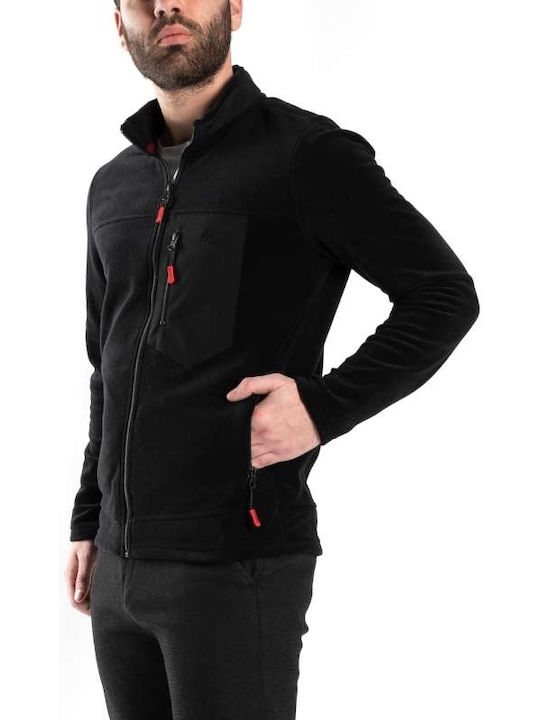 Men's Fleece Cardigan Black