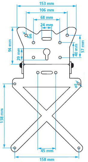 Moto Discovery Foldable Motorcycle License Plate Holder