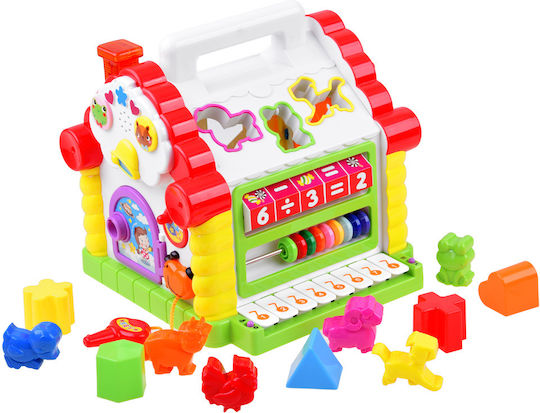 Hola Toys Shape Sorting Toy Interactive Educational House with Sounds for 18++ Months