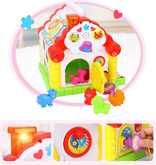 Hola Toys Shape Sorting Toy Interactive Educational House with Sounds for 18++ Months