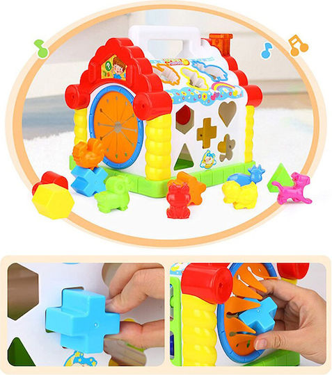 Hola Toys Shape Sorting Toy Interactive Educational House with Sounds for 18++ Months