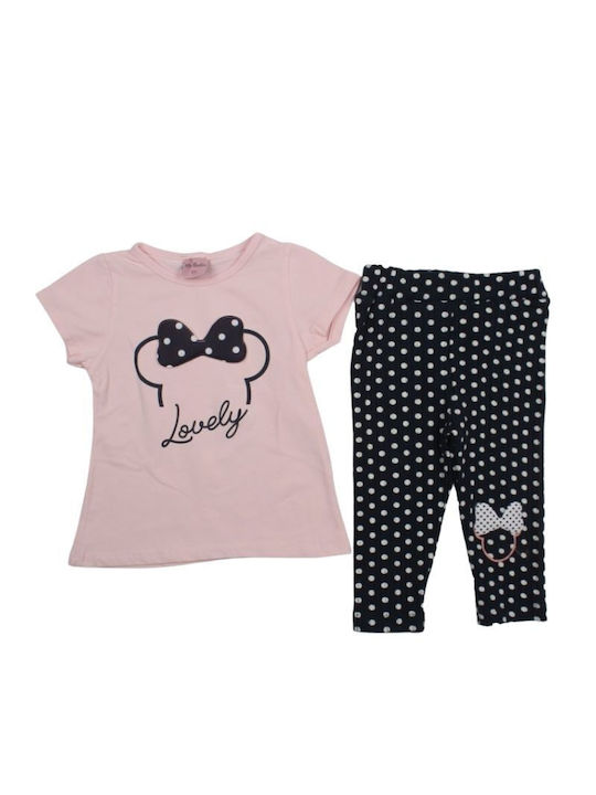 Kids Set with Pants Summer 2pcs Pink