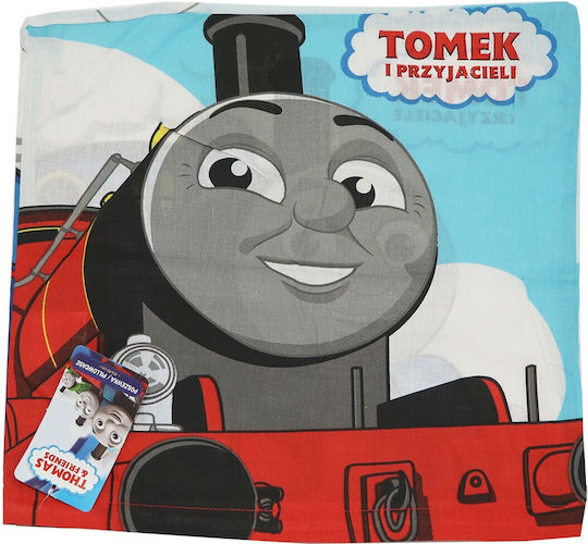 Παιδική Διακοσμητική Μαξιλαροθήκη Thomas Friends Τόμας Τρενάκι Γαλάζια 40x40εκ.