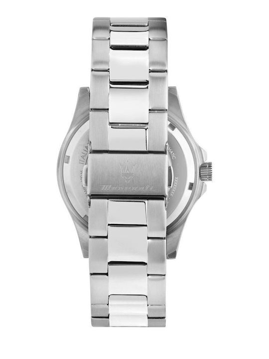 Maserati Competizione Men's Watch 43mm Chronograph Battery with Silver Metal Bracelet
