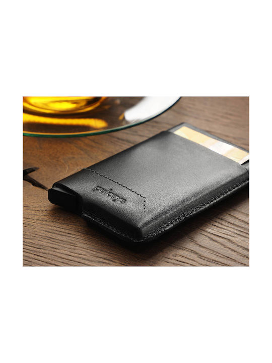 Δερμάτινο Ανδρικό Πορτοφόλι Καρτών με RFID Μαύρο