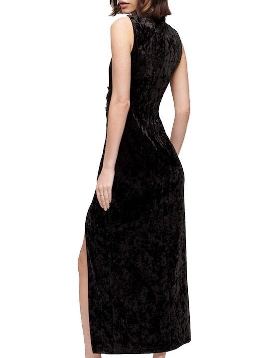 Superdry Maxi Evening Dress Velvet Black