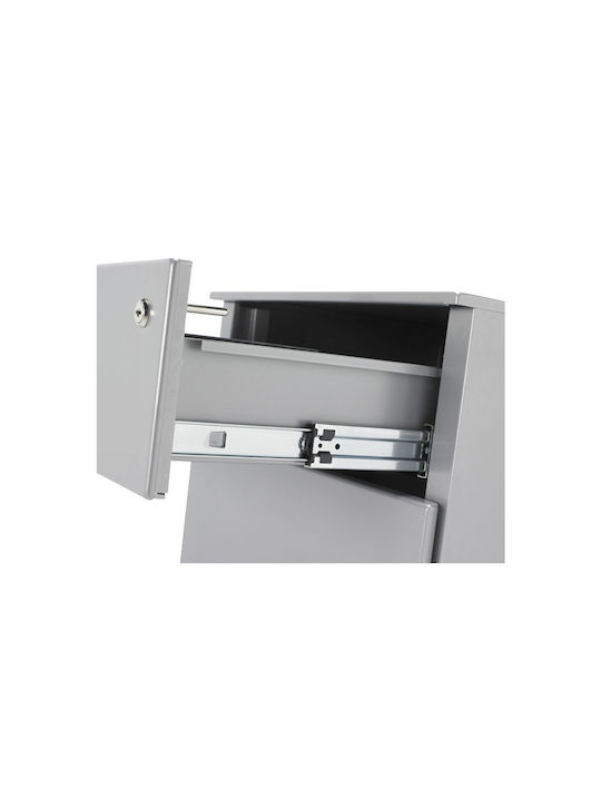 Schublade Büro mit Rollen & Schloss Grey 42x58x53.5cm